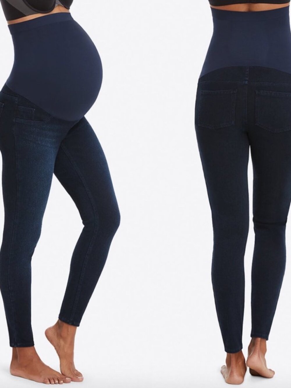 Spanx Maternity Mama Ankle Jean-ish Leggings Size Small Black